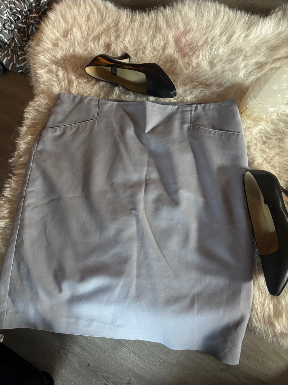 Van Heusen Light Gray Pencil Skirt